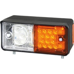 Universal LED Combination Light – Amber & Clear Lens (Left Hand, Heavy Duty)